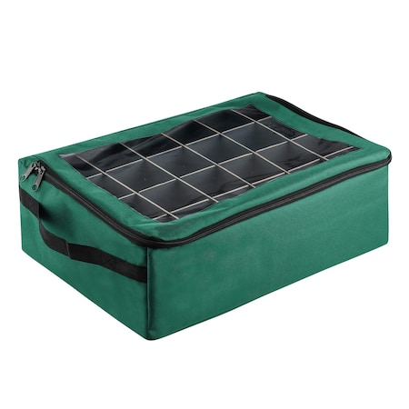 Tiny Tim Totes Ornament Storage Box Zippered Organizer with 48 Individual Compartments and Dividers 83-DT5575