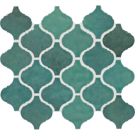 Daltile Mesmerist 3'' x 3'' Ceramic Arabesque Mosaic Tile, 10PK MM3333ARABMS1P2