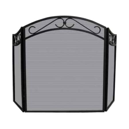 Uniflame Fireplace Screen, 51-1/2 in W 31 in H, Wrought Iron S-1088