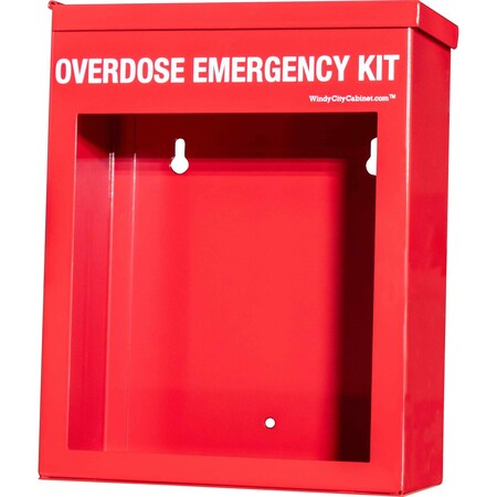 Encore Packaging Non-Locking Overdose Emergency Kit Cabinet - Red IFS-5710-NL