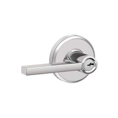 Schlage Residential Latitude Lever with Greyson Rose Keyed Entry Lock C Keyway with 16211 Latch and 10063 Strike F51ALAT625GSN