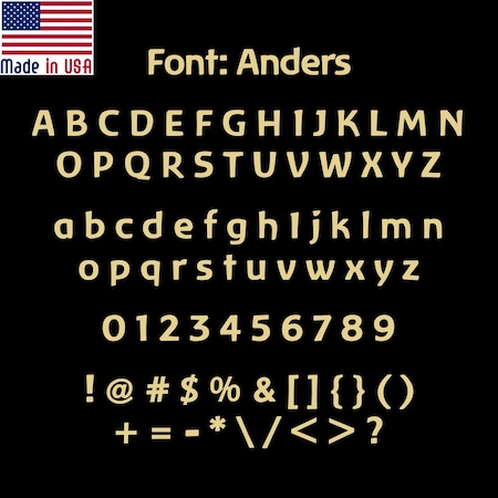 Aacc Self-Adhesive Vinyl Letter: E, Scale: 45 cm. Color: Gold Font: Anders by, 8PK AACC-Anders-UE-Gold-M45x8