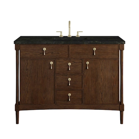 James Martin Vanities Kinnsden 48" Single Vanity, Sable Oak w/ 3 CM Phantome Eclos Top D680-V48-SBK-3PHT
