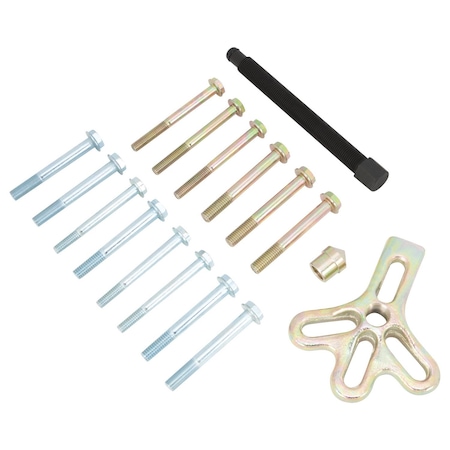 Perform Tool Harmonic Balancer Removal Tool Removal Tool; With Assorted Bolts; Alloy Steel W151P