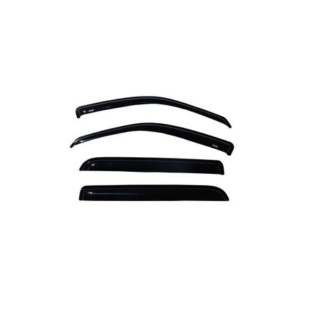 Ventshade Rainguards, Aerodynamic Design, Tape-On, Smoke, Acrylic, Set Of 4 94819