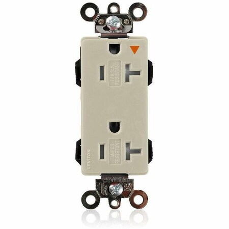 Leviton Straight Blade Receptacle, 5-20R, 20 A, 125V AC, Flush Mount, Isolated Ground MT163-IGI