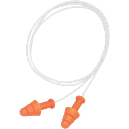 Honeywell Howard Leight Tapered Reusable TPE Corded Ear Plugs, NRR 25 SMF-30W-P