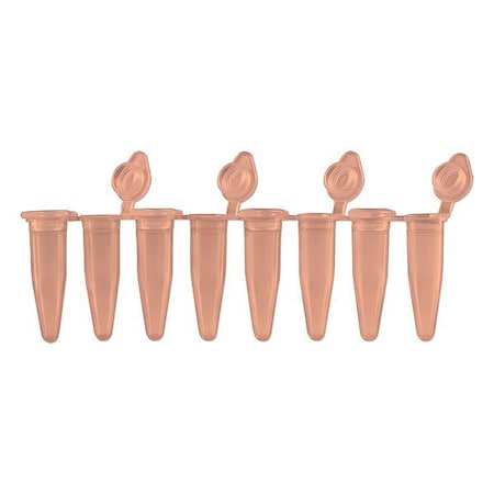 Zoro Select PCR Strip, 0.28 in Dia, Orange, PK120 P3010-A-O