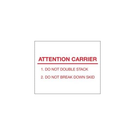 Bubblefast 8 x 10'' - ''Attention Carrier'' Labels BFDL1231