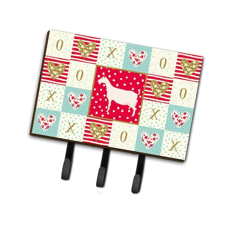 Carolines Treasures 6 x 2 x 9 in. Saanen Goat Love Leash or Key Holder CK5316TH68
