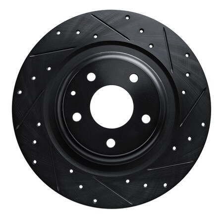 Dynamic Friction Co DFC Brake Rotor - Drilled and Slotted - Black 633-80077R