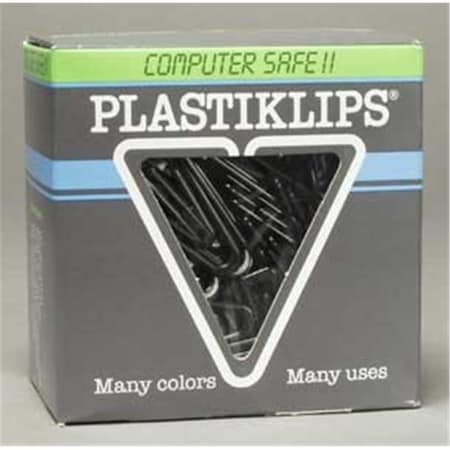Plastiklips Paper Clips Large Size 200 Pack BLACK PL39807
