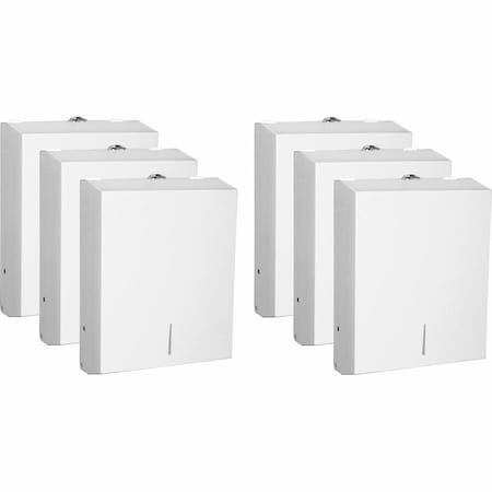Genuine Joe C-Fold / Multifold Towel Dispenser - 13.5 x 11 x 4.3 - White, 6PK GJO02197CT