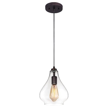 Westinghouse One-Light Adjustable LED Mini Pendant ORB, Clear Glass 6102600