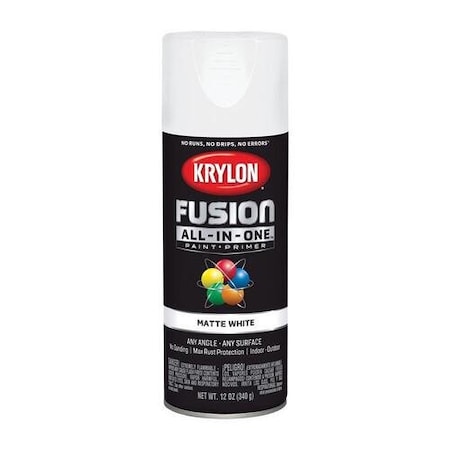 Krylon Fusion All-In-One Matte Spray Paint & Primer, White K02764007