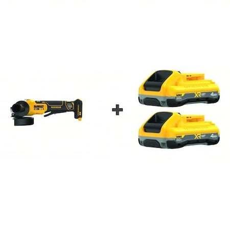 Dewalt Angle Grinder, 5 in Dia, 9,000 RPM DCG410B/DCB2104-2