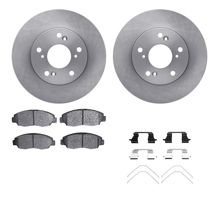 Dynamic Friction Co DFC Brake Rotor with 5000 Brake Pads and Hardware Kit 6512-59310