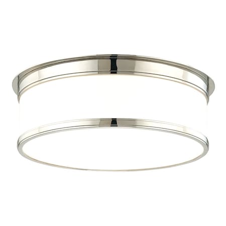 Hudson Valley Lighting Geneva 3 Light Flush Mount 15.25 In. Polished Nickel 715-PN