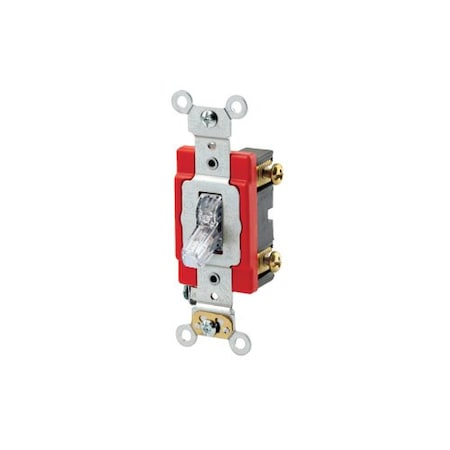 Leviton Wall Switch, 1 hp, Toggle, 20 A, Clear 1221-7LC