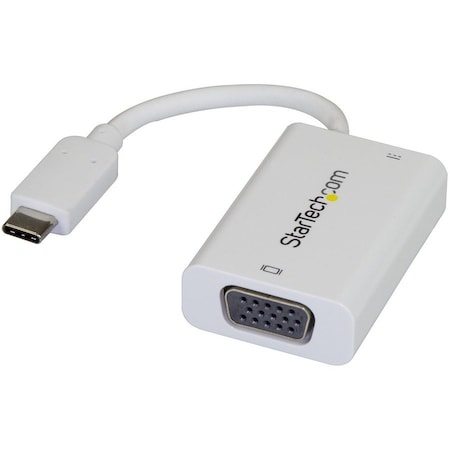 Startech.Com USB C to VGA Adapter with Power Delivery CDP2VGAUCPW