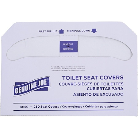Genuine Joe Toilet Seat Cover, 1/4 Fold, White GJO10150