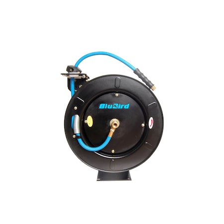 Blubird BluBird 3/8" x 50 Rectractable Air Hose Reel - Black BBR3850