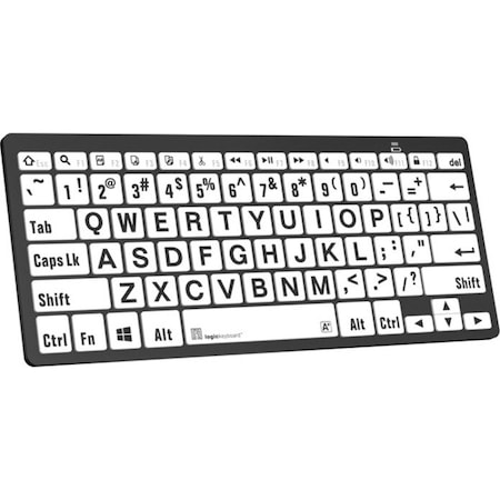 Logickeyboards XLPRINT BLUETOOTH BLK ON WHT P LKB-LPBW-BTPC-US