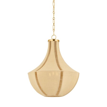 Hudson Valley Lighting Cascade Lake 20 in. Pendant Aged Brass 6603-AGB