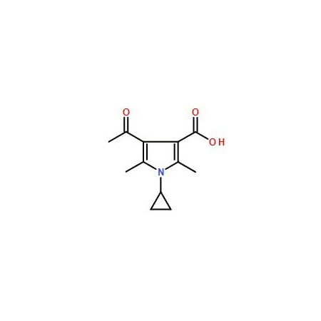 Ak Scientific 4-Acetyl-1-cyclopropyl-2, 5-dimethyl-1H-pyrrole-3-carboxylic acid (250mg), CAS 423769-78-2 3129AE-250mg