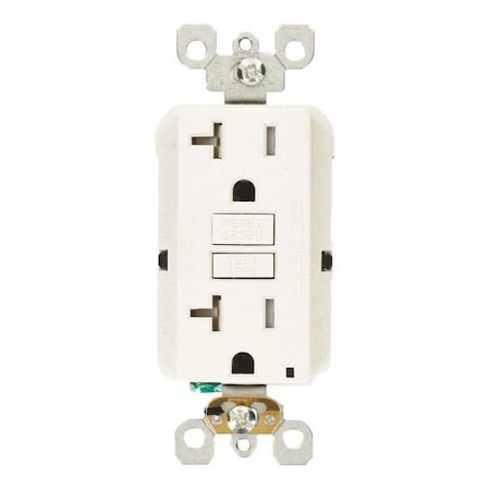 Leviton 20 Amp Self-Test SmartlockPro Slim Duplex Tamper Resistant GFCI Outlet, White, 3PK M92-GFTR2-03W