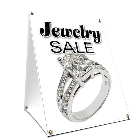Signmission Jewelry Sale, 24 Inch x 18 Inch A-frame Yard Sign, Plastic Sign SBC-1824-Jewelry Sale