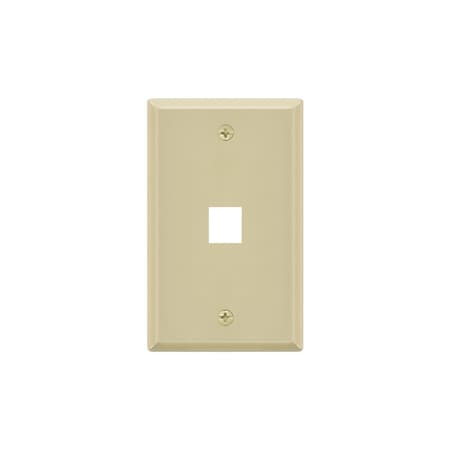Monoprice WallPlate, Blank Keystone, 1 Hole, Ivory 6726