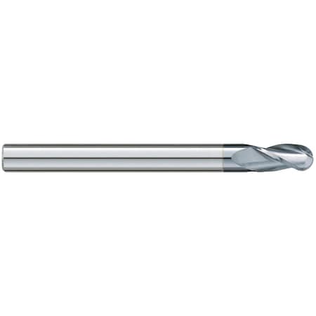 Garr Tool End Mill, Ball Nose Center Cutting Extra Length, Series: 723MC, 1/8 in Diameter Cutter 55514