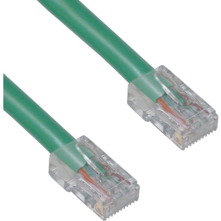 Cable Wholesale Cat5e Green Copper Ethernet Patch Cable, Bootless, POE Compliant, 14 foot 10X6-15114