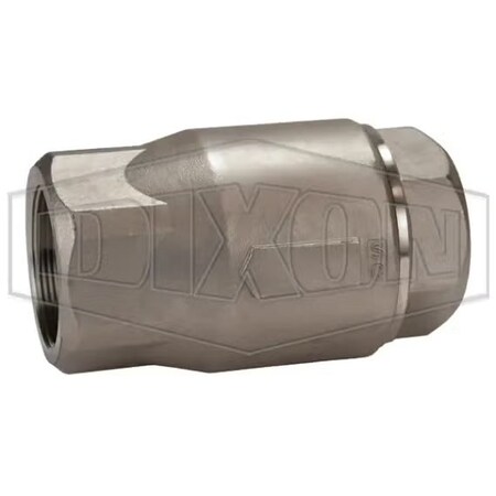 Dixon Ball Cone Check Valve, 2 in Nominal, FNPT Connection End Style, 316 SS Body, PTFE Seat Softgoods 62-108