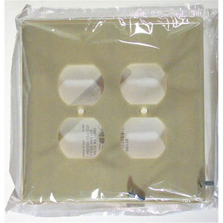 Ezgeneration White Double Gang Two Duplex Receptacle Wallplate EZ334789