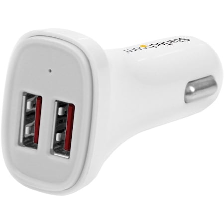 Startech.Com Dual Port USB Car Charger - 24W / 4.8A USB2PCARWHS