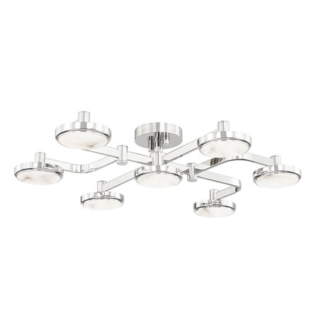 Hudson Valley Lighting Meander 7 Light Semi Flush 32.25 In. Polished Nickel 6332-PN