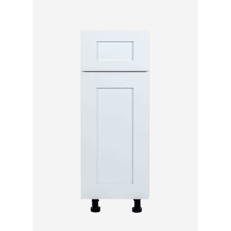 Cambridge Everest 15 in. W x 24 in. D x 34.5 in. H Ready to Assemble Shaker Base Kitchen Cabinet in White SA-B15-SW-KIT