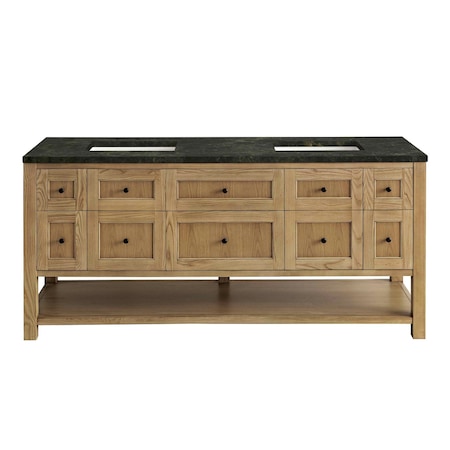 James Martin Vanities Breckenridge 72" Double Vanity, Light Natural Oak, w/ 3 CM Phantome Eclos Top 330-V72-LNO-3PHT