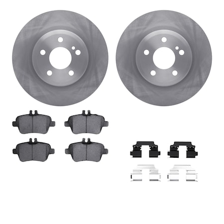 Dynamic Friction Co DFC Brake Rotor with 5000 Brake Pads and Hardware Kit 6512-63461