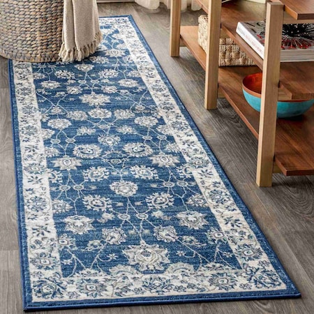 Jonathan Y Modern Persian Vintage Moroccan Traditional Navy/Light Gray 2 ft. x 8 ft. Runner Rug MDP101A-28