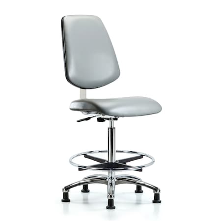 Blue Ridge Ergonomics Vinyl Clean Room Chair BR-CLR-VHBCH-MB-CR-CF-RG-8840