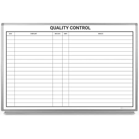 Creative Safety Supply Quality Control Whiteboard, 36in x 24in WB10115-36