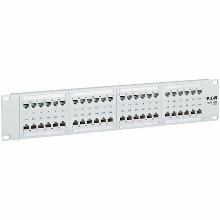 Tripp Lite CAT6 PATCH PANEL 48-PORT 4PPOE WHITE 2U N252-P48-WH