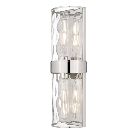 Z-Lite Meridian Polished Nickel 2 Light Wall Sconce 3053-2SL-PN