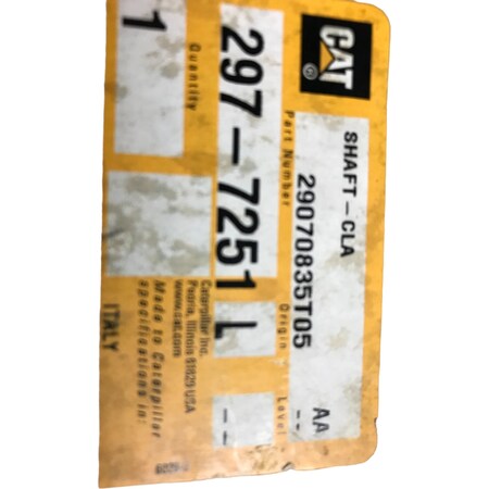 Caterpillar SHAFT CLASSIC, CATERPILLAR OEM 2977251 2977251