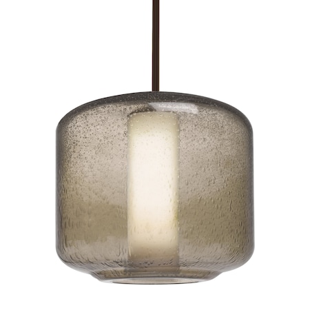 Besa Lighting Besa Niles 10 Stem Pendant, Smoke Bubble/Opal, Bronze Finish, 1x 5W MAX E26 Base 1TT-NILES10SO-LED-BR