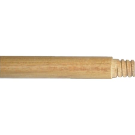 Birdwell Broom Handle, 1516 in Dia, 60 in L, Threaded, Hardwood 533-12