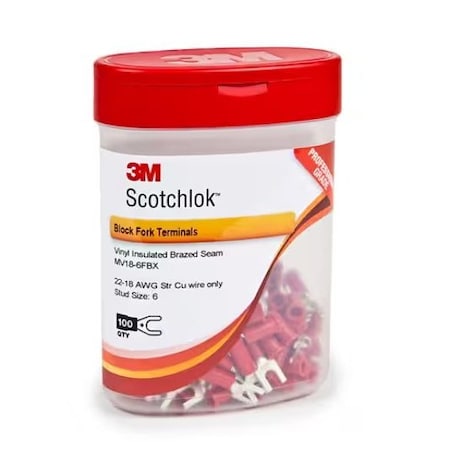 3M Fork Nylon Insulated, Wider-To For Use On Free-Standing Studs, 500PK MNG18-6FX